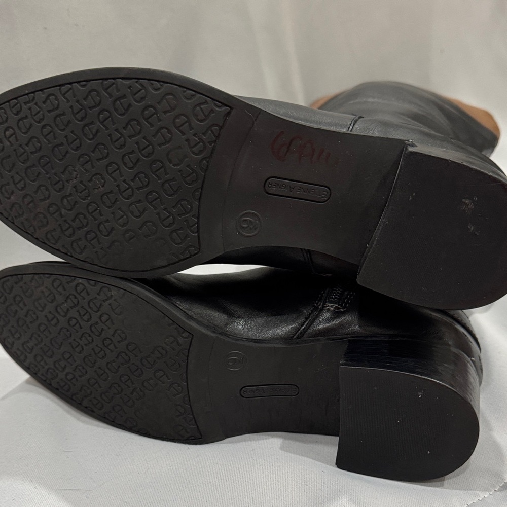 Etienne Aigner Two-Tone Leather Knee High Boots - Size 9 - Picture 6 of 6